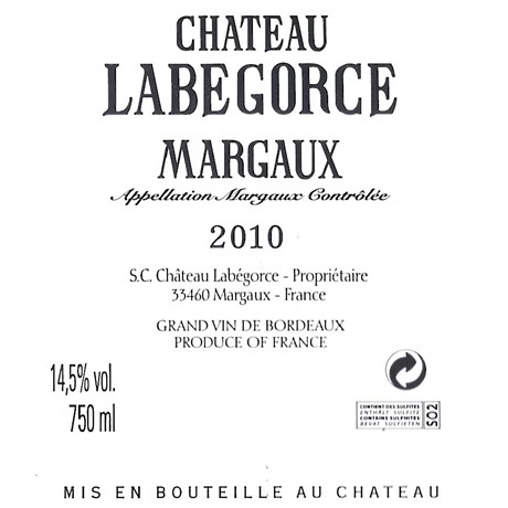 Magnum Château Labégorce - Margaux 2010
