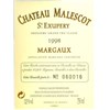 Malescot Saint Exupery - Margaux 1998