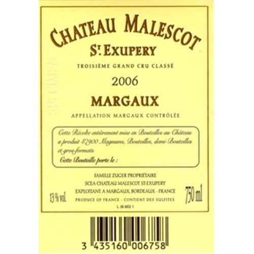 Malescot Saint Exupery - Margaux 2006