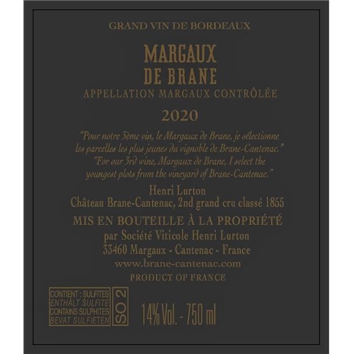 Margaux de Brane - Margaux 2020