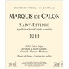 Marquis of Calon - Saint-Estèphe 2011 