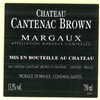 Mathusalem Château Cantenac Brown - Margaux 2009
