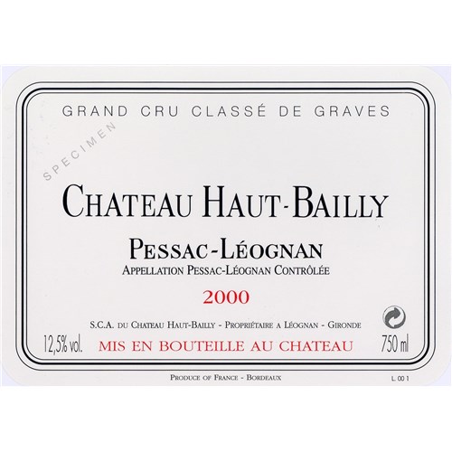 Mathusalem Château Haut Bailly - Pessac-Léognan 2000 b5952cb1c3ab96cb3c8c63cfb3dccaca 