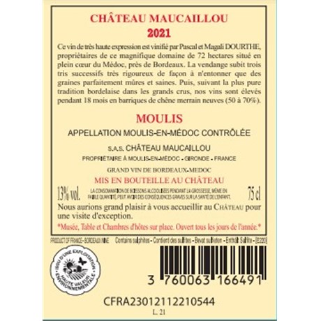 Maucaillou - Moulis 2021