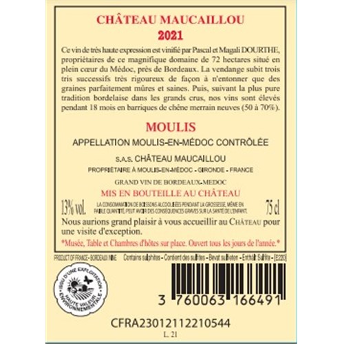 Maucaillou - Moulis 2021