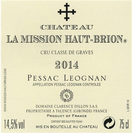 Mission Haut Brion - Pessac-Léognan 2014
