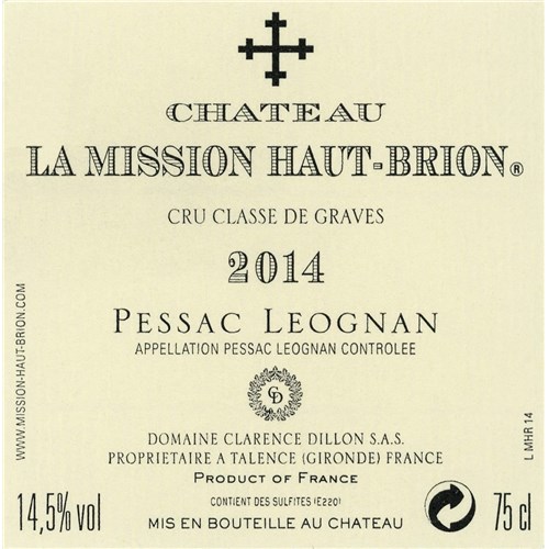 Mission Haut Brion - Pessac-Léognan 2014
