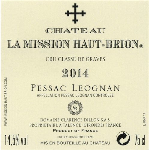 Mission Haut Brion - Pessac-Léognan 2014