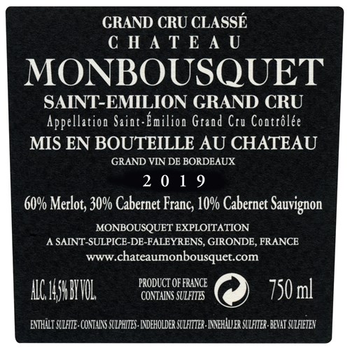 Monbousquet - Saint-Emilion Grand Cru 2019