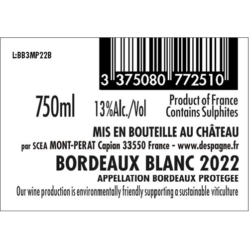 Mont-Pérat Blanc - Bordeaux 2022