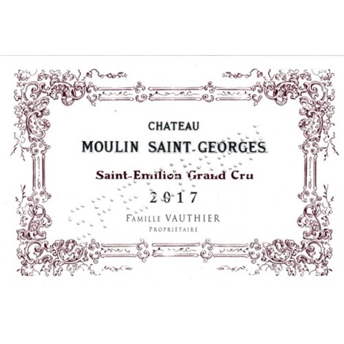 Moulin Saint-Georges - Saint-Emilion Grand Cru 2017
