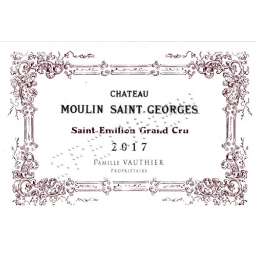 Moulin Saint-Georges - Saint-Emilion Grand Cru 2017