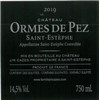 Ormes de Pez - Saint-Estèphe 2019