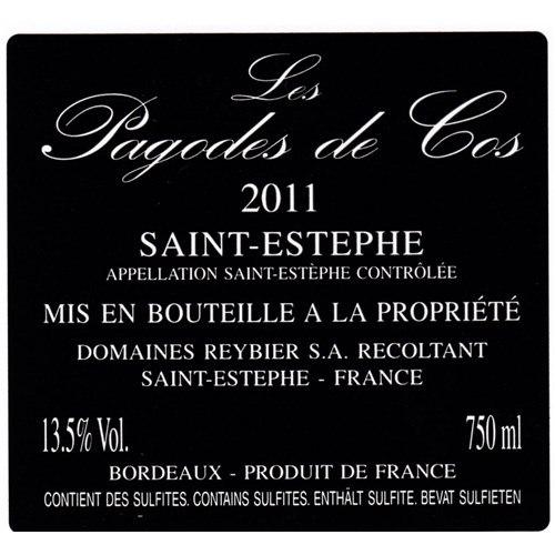 Pagodes de Cos - Saint-Estèphe 2011