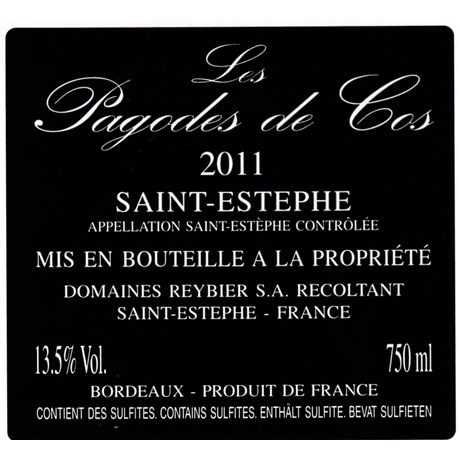 Pagodes de Cos - Saint-Estèphe 2011