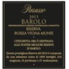 Parusso - Bussia Vigna Munie Riserva - Barolo Ac. 2013