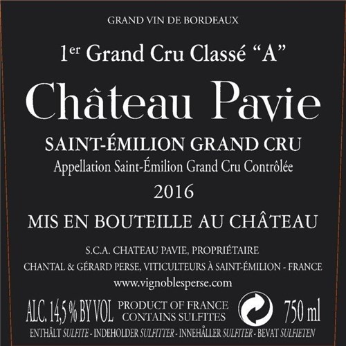 Pavie - Saint-Emilion Grand Cru 2016
