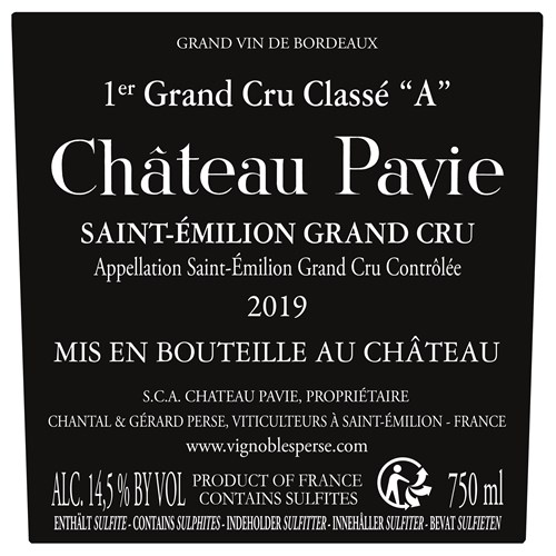 Pavie - Saint-Emilion Grand Cru 2019