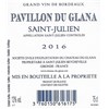 Pavillon du Glana - Château Glana - Saint-Julien 2016