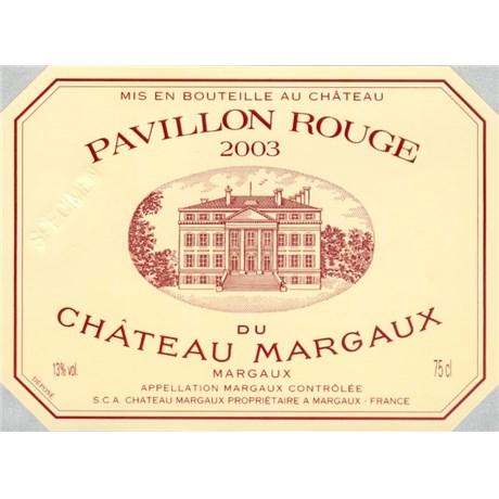 Pavillon rouge - Château Margaux - Margaux 2003