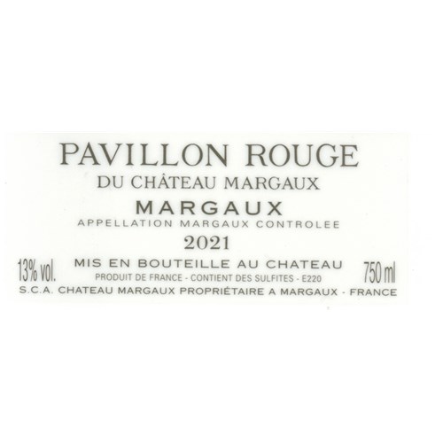 Pavillon rouge - Margaux 2021