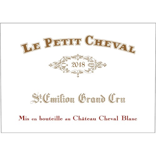 Le Petit Cheval - Château Cheval Blanc - Saint-Emilion Grand Cru 2018