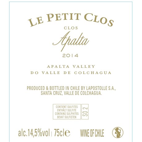 Petit Clos - Clos Apalta - Chili 2014
