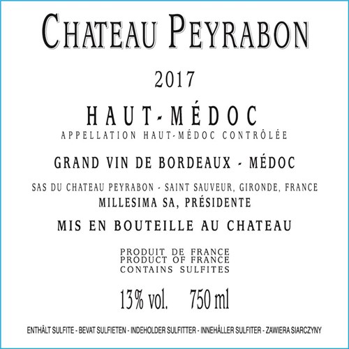 Peyrabon - Haut-Médoc 2017