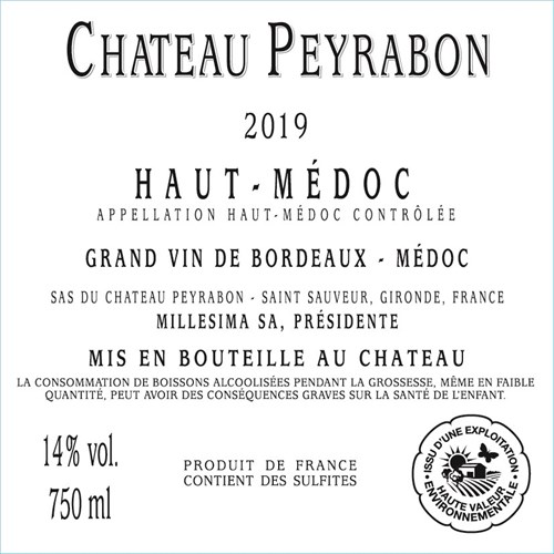 Peyrabon - Haut-Médoc 2019