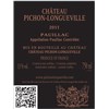 Pichon Baron - Château Pichon Longueville - Pauillac 2011 