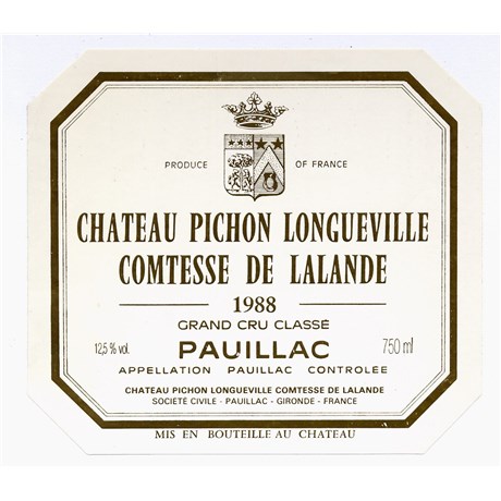 Pichon Comtesse de Lalande - Pauillac 1988