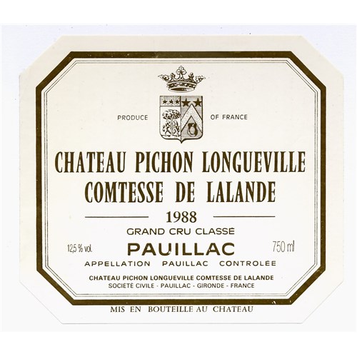 Pichon Comtesse de Lalande - Pauillac 1988