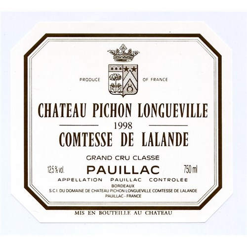 Pichon Comtesse de Lalande - Pauillac 1998