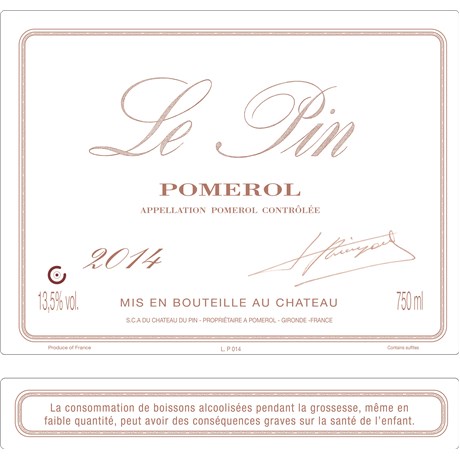 Le Pin - Château du Pin - Pomerol 2014