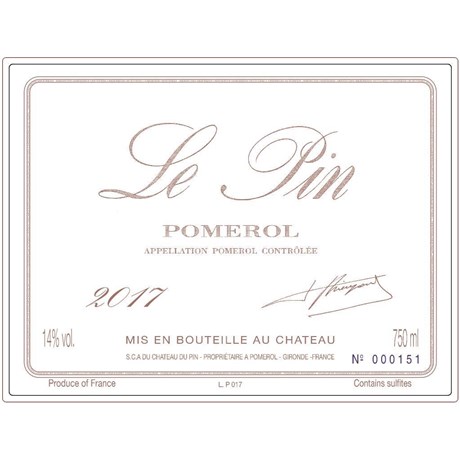 Le Pin - Château du Pin - Pomerol 2017