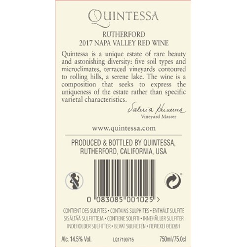 Quintessa - Napa Valley 2017 4df5d4d9d819b397555d03cedf085f48 