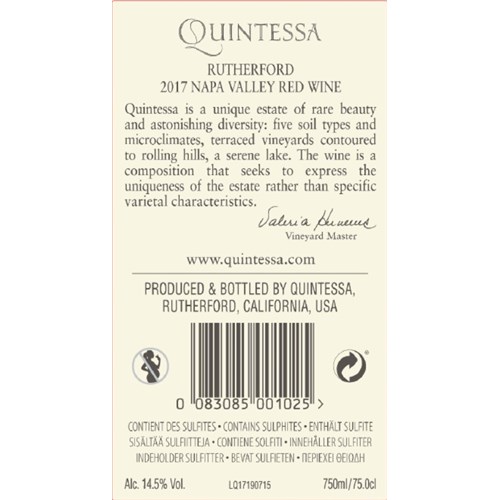 Quintessa - Napa Valley 2017 4df5d4d9d819b397555d03cedf085f48 