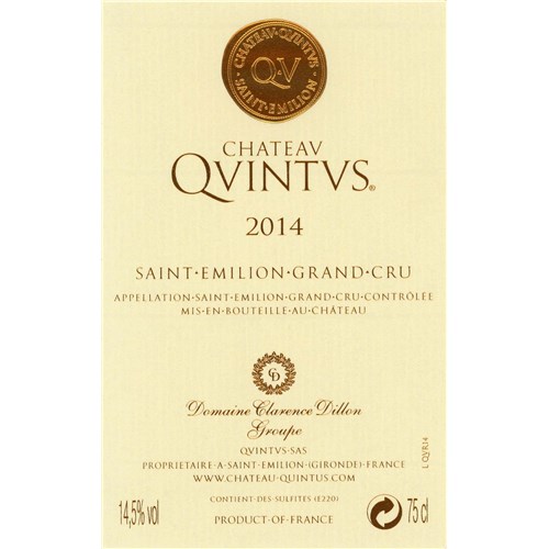 Quintus - Saint-Emilion Grand Cru 2014