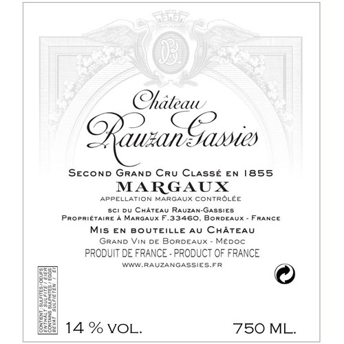 Rauzan Gassies - Margaux 2018