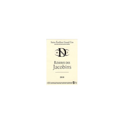 Reserve Des Jacobins - Saint-Emilion Grand Cru 2018