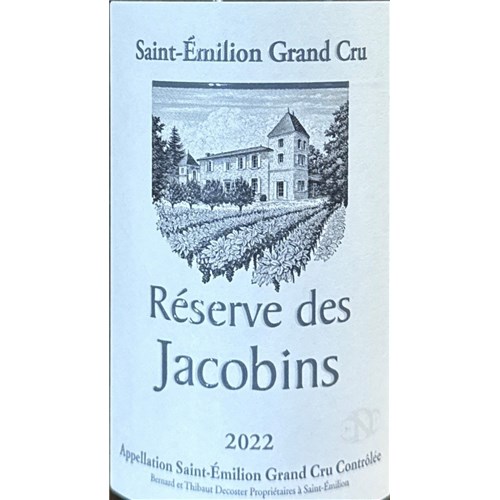 Reserve Des Jacobins - Saint-Emilion Grand Cru 2022