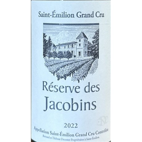 Reserve Des Jacobins - Saint-Emilion Grand Cru 2022