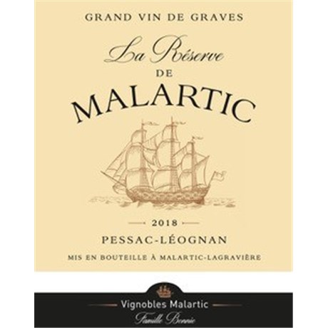 La Réserve de Malartic - Château Malartic Lagravière - Pessac-Léognan 2018