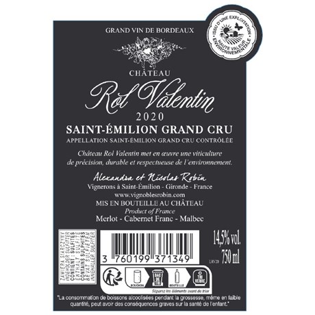 Rol Valentin - Saint-Emilion Grand Cru 2020