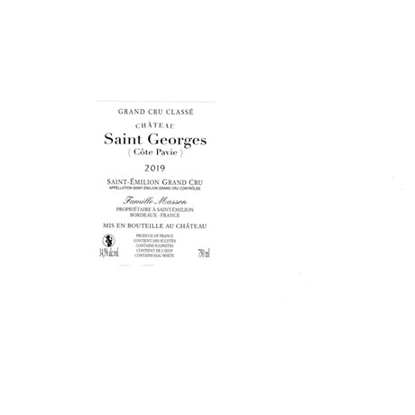 Saint Georges Cote Pavie - Saint-Emilion Grand Cru 2019
