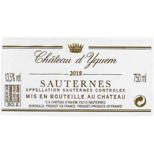 Salmanazar - Chateau Yquem - Sauternes 2018 4df5d4d9d819b397555d03cedf085f48 