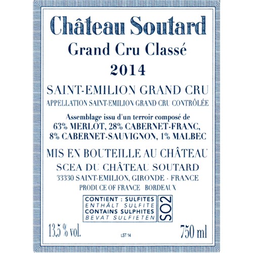 Soutard - Saint-Emilion Grand Cru 2014