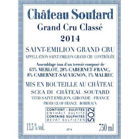 Soutard - Saint-Emilion Grand Cru 2014