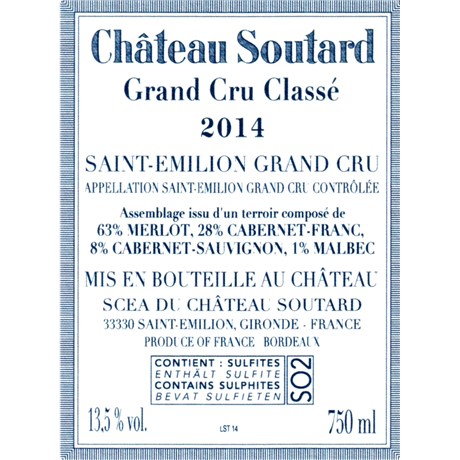 Soutard - Saint-Emilion Grand Cru 2014