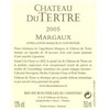 Du Tertre - Margaux 2005